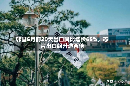 韩国5月前20天出口同比增长65%	，芯片出口飙升逾两倍-第2张图片