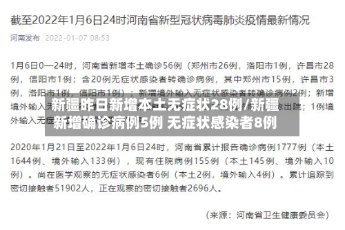新疆昨日新增本土无症状28例/新疆新增确诊病例5例 无症状感染者8例-第2张图片